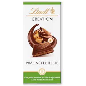 Lindt Tablette CRÉATION Praliné Feuilleté Chocolat au Lait, 150g - Publicité Lindt Tablette CRÉATION Praliné Feuilleté Chocolat au Lait, 150g - Publicité