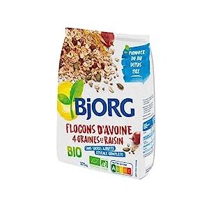 BJORG Flocons Avoine Graines Raisins Bio 375 g - Publicité BJORG Flocons Avoine Graines Raisins Bio 375 g - Publicité