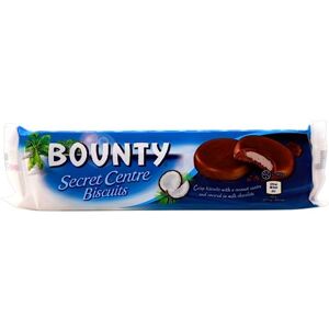Bounty MARS- Secret Center -Carton de 12 paquets de 132gr de biscuits gourmands fourrés à la noix de coco et nappés de chocolat au lait-A partager au goûter ou en famille - Publicité Bounty MARS- Secret Center -Carton de 12 paquets de 132gr de biscuits gourmands fourrés à la noix de coco et nappés de chocolat au lait-A partager au goûter ou en famille - Publicité