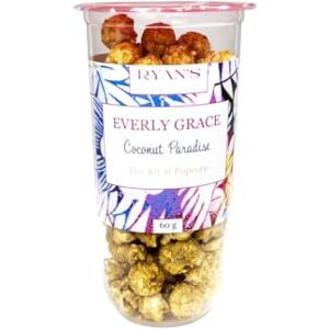 Everly Grace Popcorn – Coconut Paradise, 60 g – Popcorn au caramel à l’air chaud avec lait de coco et copeaux de noix de coco dans un gobelet pratique, parfait pour emporter - Publicité Everly Grace Popcorn – Coconut Paradise, 60 g – Popcorn au caramel à l’air chaud avec lait de coco et copeaux de noix de coco dans un gobelet pratique, parfait pour emporter - Publicité