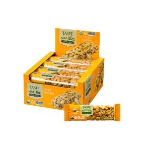 Taste of Nature Lot de 8 barres de noix de cacahuète bio 40 g chacune Boîte de 16 pièces - Publicité