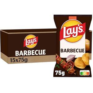 Lay's Chips Saveur Barbecue Lot de 15x75g - Publicité Lay's Chips Saveur Barbecue Lot de 15x75g - Publicité