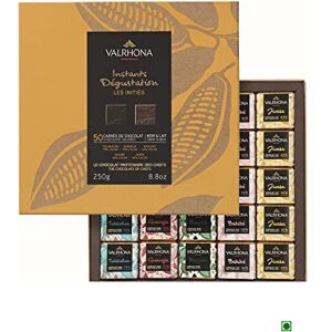 VALRHONA Coffret Les initiés 50 carrés de chocolats noir et lait - Publicité VALRHONA Coffret Les initiés 50 carrés de chocolats noir et lait - Publicité