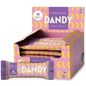 FOODIN Dandy Candy Barre aux Dattes Banane Caramel – Vegan, Sans Sucre Ajouté, Sans Gluten, Riche en Fibres – Snack Sain & Barre Énergétique – Pack de 18 (18 x 35 g) - Publicité FOODIN Dandy Candy Barre aux Dattes Banane Caramel – Vegan, Sans Sucre Ajouté, Sans Gluten, Riche en Fibres – Snack Sain & Barre Énergétique – Pack de 18 (18 x 35 g) - Publicité