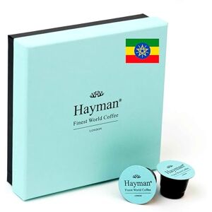 Hayman - Finest World Coffee 100% Café Yirgacheffe d'Ethiopie Capsules de café fraîchement torréfié, compatibles avec les machines Nespresso Original Line Coffret avec 20 capsules - Publicité Hayman - Finest World Coffee 100% Café Yirgacheffe d'Ethiopie Capsules de café fraîchement torréfié, compatibles avec les machines Nespresso Original Line Coffret avec 20 capsules - Publicité