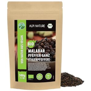 Alpi Nature Poivre de Malabar BIO 500g, Grains de Poivre bio de Malabar, Qualité Supérieure - Publicité Alpi Nature Poivre de Malabar BIO 500g, Grains de Poivre bio de Malabar, Qualité Supérieure - Publicité