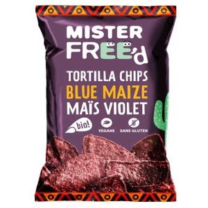 Mister Free'd Tortilla chips mais violet bio 135 g Le sachet de 135g - Publicité Mister Free'd Tortilla chips mais violet bio 135 g Le sachet de 135g - Publicité