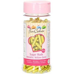 FunCakes Metallic Sugar Rods XL Or Jaune Sprinkles Merveilleux Goût Décoration de Gâteaux 70 g - Publicité FunCakes Metallic Sugar Rods XL Or Jaune Sprinkles Merveilleux Goût Décoration de Gâteaux 70 g - Publicité