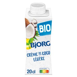 BJORG Crème de Coco Légère Bio – Allégée en matières grasses – Sans gluten 200 ml - Publicité