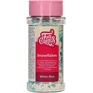 FunCakes Flocons de Neige White/Blue: Sprinkles gâteau, bon goût, parfait pour la décoration de gâteaux, paillettes de flocon de neige. 50 grammes. Publicité FunCakes Flocons de Neige White/Blue: Sprinkles gâteau, bon goût, parfait pour la décoration de gâteaux, paillettes de flocon de neige. 50 grammes. Publicité