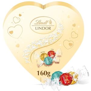 Lindt Boîte Coeur LINDOR Chocolat au Lait, Blanc et Coco Coeur fondant, 160g - Publicité Lindt Boîte Coeur LINDOR Chocolat au Lait, Blanc et Coco Coeur fondant, 160g - Publicité
