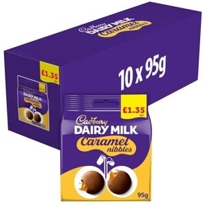 Cadbury Dairy Milk Caramel Nibbles Lot de 10 sachets de chocolat 95 g - Publicité Cadbury Dairy Milk Caramel Nibbles Lot de 10 sachets de chocolat 95 g - Publicité