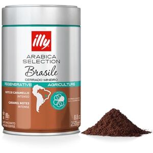 illy , Cafè Moulu pour Espresso Torréfié Arabica Selection Brésil Cerrado Mineiro, 100% Arabica avec des Notes de Caramel et de Fruits Secs, Goût Prononcé, Paquet de 6 Boîtes (6 x 250g) - Publicité illy , Cafè Moulu pour Espresso Torréfié Arabica Selection Brésil Cerrado Mineiro, 100% Arabica avec des Notes de Caramel et de Fruits Secs, Goût Prononcé, Paquet de 6 Boîtes (6 x 250g) - Publicité