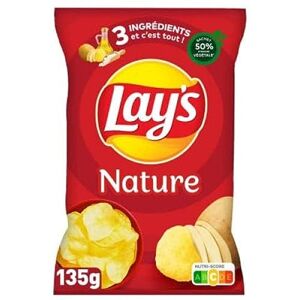 Lay's Chips nature 135 g Le paquet de 135g - Publicité Lay's Chips nature 135 g Le paquet de 135g - Publicité