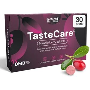 TasteCare Pastilles de Baie du Miracle 30 Comprimés Baie Miracle Miracle Berry Miraculine Naturelle Transforme l'Acide en Sucré Sans Sucre Collation Saine et Fête Fabriqué en UE - Publicité TasteCare Pastilles de Baie du Miracle 30 Comprimés Baie Miracle Miracle Berry Miraculine Naturelle Transforme l'Acide en Sucré Sans Sucre Collation Saine et Fête Fabriqué en UE - Publicité