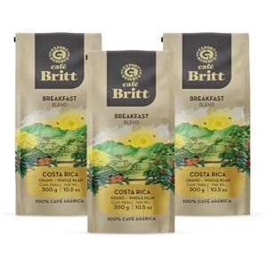 Café Britt ® Costa Rican Breakfast Blend Coffee (12 oz.) (3-Pack) Whole Bean, Arabica Coffee, Kosher, Gluten Free, 100% Gourmet & Medium Dark Roast - Publicité Café Britt ® Costa Rican Breakfast Blend Coffee (12 oz.) (3-Pack) Whole Bean, Arabica Coffee, Kosher, Gluten Free, 100% Gourmet & Medium Dark Roast - Publicité