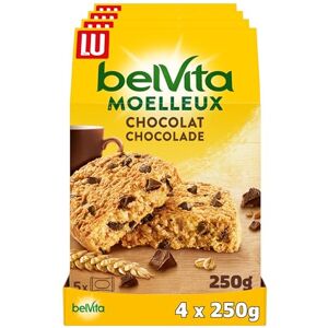 LU BELVITA 4 Boîtes de 5 Sachets de Biscuits Belvita Moelleux Chocolat et 5 Céréales Complètes Biscuits Petit Déjeuner Gourmands et Pratiques à Emporter Lot de 4x250g - Publicité LU BELVITA 4 Boîtes de 5 Sachets de Biscuits Belvita Moelleux Chocolat et 5 Céréales Complètes Biscuits Petit Déjeuner Gourmands et Pratiques à Emporter Lot de 4x250g - Publicité