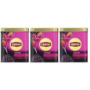 Lipton , Thé Noir en Vrac, Lot de 3 Boites a thé , Goût Fruits Rouges x3, Ingrédients d'Origine 100% Naturelle, 3x150g - Publicité Lipton , Thé Noir en Vrac, Lot de 3 Boites a thé , Goût Fruits Rouges x3, Ingrédients d'Origine 100% Naturelle, 3x150g - Publicité