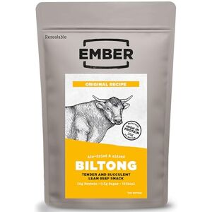 EMBER Biltong de Bœuf Original 250 g Viande Séchée Beef Jerky Riche en Protéines En-cas Faible en Gras, Sans Sucres Ajoutés, Keto, Sans Colorants ni Arômes Artificiels 1 Sac Refermable de 250 g - Publicité EMBER Biltong de Bœuf Original 250 g Viande Séchée Beef Jerky Riche en Protéines En-cas Faible en Gras, Sans Sucres Ajoutés, Keto, Sans Colorants ni Arômes Artificiels 1 Sac Refermable de 250 g - Publicité