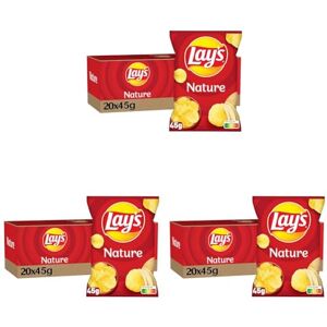 Lay's Chips Nature Barbecue saveur 45 g Lot de 60 - Publicité