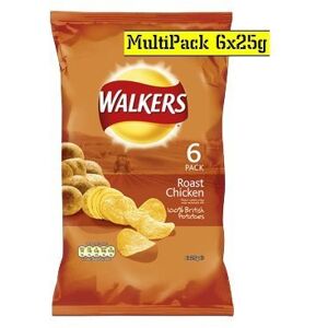 Walkers Roast Chicken Crisps 6 Pack 150g by N/A - Publicité Walkers Roast Chicken Crisps 6 Pack 150g by N/A - Publicité