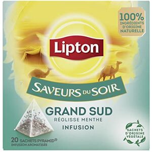 SONDEY Lot de 6 unités *** LIPTON Infusion saveurs du soir grand sud réglisse menthe 20 sachets 32g*** soit un format carton de 6 unités *** - Publicité SONDEY Lot de 6 unités *** LIPTON Infusion saveurs du soir grand sud réglisse menthe 20 sachets 32g*** soit un format carton de 6 unités *** - Publicité