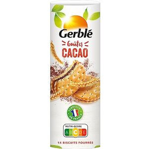 Gerblé Vitalité Goûter Cacao Biscuits Fourrés au Germe de Blé Nutriscore C Source de Fibres Sans Huile de Palme 14 Biscuits 196 g - Publicité Gerblé Vitalité Goûter Cacao Biscuits Fourrés au Germe de Blé Nutriscore C Source de Fibres Sans Huile de Palme 14 Biscuits 196 g - Publicité