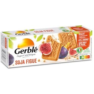 Gerblé – Biscuits Soja Figue – Réduit en Sucres – Source de Magnésium et Vitamine E – Sans Huile de Palme – Nutri-Score B – 4 Sachets Individuels – 16 Biscuits – 270 g - Publicité Gerblé – Biscuits Soja Figue – Réduit en Sucres – Source de Magnésium et Vitamine E – Sans Huile de Palme – Nutri-Score B – 4 Sachets Individuels – 16 Biscuits – 270 g - Publicité