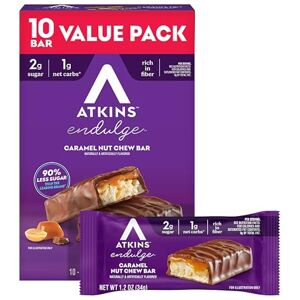 Atkins Endulge Treat, Caramel Nut Chew Bar, 10 Bars - Publicité Atkins Endulge Treat, Caramel Nut Chew Bar, 10 Bars - Publicité