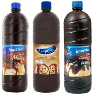 Wine And More Imperial Topping : 1 Caramel beurre salé 1 Chocolat 1 Moka -(1L x3) - Publicité Wine And More Imperial Topping : 1 Caramel beurre salé 1 Chocolat 1 Moka -(1L x3) - Publicité