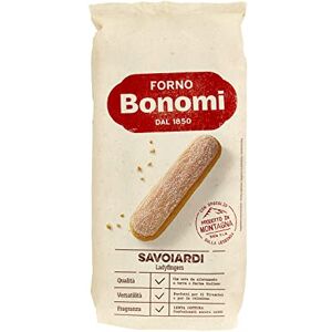 Forno Bonomi Savoiardi, biscuits préparés selon la tradition avec des œufs frais élevés à terre, idéal pour le tiramisu, pour une collation savoureuse et légère. Paquet de 400g - Publicité Forno Bonomi Savoiardi, biscuits préparés selon la tradition avec des œufs frais élevés à terre, idéal pour le tiramisu, pour une collation savoureuse et légère. Paquet de 400g - Publicité