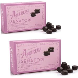 Amarelli Liquirizia Senatori Réglisse Parfumés À La Violette 2x100 gr - Publicité Amarelli Liquirizia Senatori Réglisse Parfumés À La Violette 2x100 gr - Publicité