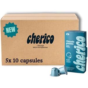 cherico Chicorée Guarana – 50 Capsules Compatibles Nespr*sso (5x10) Alternative au Café Sans Caféine Riche en fibres Origine végétale Notes caramel et noisettes Fabriqué en France - Publicité cherico Chicorée Guarana – 50 Capsules Compatibles Nespr*sso (5x10) Alternative au Café Sans Caféine Riche en fibres Origine végétale Notes caramel et noisettes Fabriqué en France - Publicité