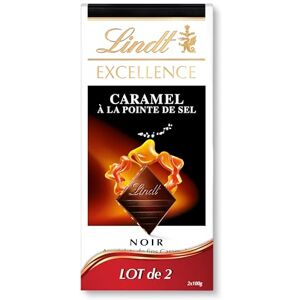 Lindt Lot de 2 Tablettes EXCELLENCE Noir Caramel à la Pointe de Sel Chocolat Noir, 2 x 100g - Publicité Lindt Lot de 2 Tablettes EXCELLENCE Noir Caramel à la Pointe de Sel Chocolat Noir, 2 x 100g - Publicité