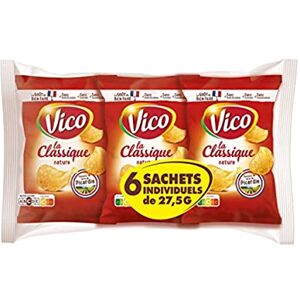 Vico La Classique Chips nature 6 x 27,5 g - Publicité Vico La Classique Chips nature 6 x 27,5 g - Publicité