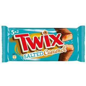 Twix Caramel Salé Barre Chocolat au Lait, Caramel Beurre Salé & Biscuits 5 Sachets Individuels de 2 Barres Chocolatées 230g - Publicité Twix Caramel Salé Barre Chocolat au Lait, Caramel Beurre Salé & Biscuits 5 Sachets Individuels de 2 Barres Chocolatées 230g - Publicité