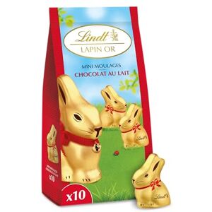 Lindt Sachet de Mini-Moulages LAPIN OR Chocolat au Lait Idéal pour Pâques, 120g - Publicité Lindt Sachet de Mini-Moulages LAPIN OR Chocolat au Lait Idéal pour Pâques, 120g - Publicité