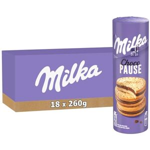 Milka Choco Pause Lot de 18 Rouleaux de Choco Pause Biscuits Fourrés au Chocolat au Lait Biscuits Gourmands et Croustillants Idéal pour le Goûter des Enfants Lot de 18x260g - Publicité Milka Choco Pause Lot de 18 Rouleaux de Choco Pause Biscuits Fourrés au Chocolat au Lait Biscuits Gourmands et Croustillants Idéal pour le Goûter des Enfants Lot de 18x260g - Publicité