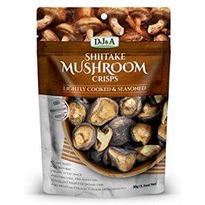 DJ&A Shiitake Lot de 12 croustilles aux champignons à base de plantes 30 g - Publicité DJ&A Shiitake Lot de 12 croustilles aux champignons à base de plantes 30 g - Publicité