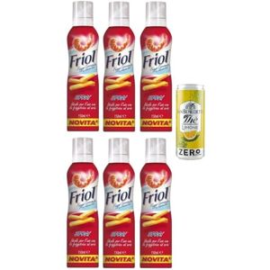 San Benedetto Friol Olio Lot de 6 sprays d'huile en spray idéale pour une utilisation avec la friteuse à air chaud, 150 ml + 1 boîte de thé glacé au citron sans sucre 330 ml - Publicité San Benedetto Friol Olio Lot de 6 sprays d'huile en spray idéale pour une utilisation avec la friteuse à air chaud, 150 ml + 1 boîte de thé glacé au citron sans sucre 330 ml - Publicité