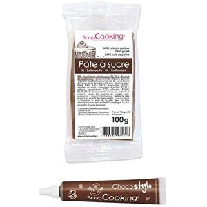 Pâte à Sucre Marron avec Stylo au Chocolat - Décoration Alimentaire - Publicité Pâte à Sucre Marron avec Stylo au Chocolat - Décoration Alimentaire - Publicité