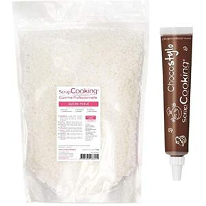 ScrapCooking - Sucre perlé 1 kg - Stylo chocolat - Set de sucre - Publicité ScrapCooking - Sucre perlé 1 kg - Stylo chocolat - Set de sucre - Publicité