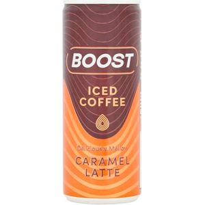 Boost Café glacé au caramel latte, 12 x 250 ml, boisson à café prête à boire à froid, le parfait de caféine, un mélange lisse et doux de grains 100% arabica et Robusta avec du lait - Publicité Boost Café glacé au caramel latte, 12 x 250 ml, boisson à café prête à boire à froid, le parfait de caféine, un mélange lisse et doux de grains 100% arabica et Robusta avec du lait - Publicité