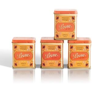 Pastiglie Leone Leone depuis 1857 – Petite Boîte en métal de Pastilles Leone Spritz Bonbons au parfum Spritz Sans Gluten et Végans – 4 Petites Boîtes en métal de 30g (4 x 30g) - Publicité Pastiglie Leone Leone depuis 1857 – Petite Boîte en métal de Pastilles Leone Spritz Bonbons au parfum Spritz Sans Gluten et Végans – 4 Petites Boîtes en métal de 30g (4 x 30g) - Publicité