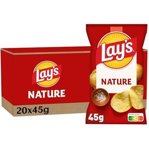 Lay's Chips Nature Lot de 20x45g - Publicité Lay's Chips Nature Lot de 20x45g - Publicité
