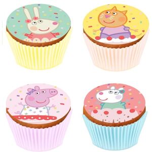 KARDASIS Peppa Pig Cupcake Topper Muffin Décoration Topper comestible pour gâteaux Et Cupcake Décoration de gâteau pour l'anniversaire thème Peppa Pig 5,3cm + 12 pièces - Publicité KARDASIS Peppa Pig Cupcake Topper Muffin Décoration Topper comestible pour gâteaux Et Cupcake Décoration de gâteau pour l'anniversaire thème Peppa Pig 5,3cm + 12 pièces - Publicité