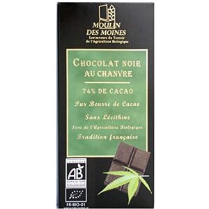 Moulin des Moines CHOCOLAT NOIR AU CHANVRE 100G - Publicité Moulin des Moines CHOCOLAT NOIR AU CHANVRE 100G - Publicité