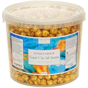 Everly Grace Popcorn – Caramel & Sea Salt Sensation, 600 g – Seau de popcorn au caramel et sel de mer de notre manufacture à Augsbourg, Allemagne - Publicité Everly Grace Popcorn – Caramel & Sea Salt Sensation, 600 g – Seau de popcorn au caramel et sel de mer de notre manufacture à Augsbourg, Allemagne - Publicité