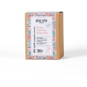 QUAI SUD Thé vert aromatisé Pêche-abricot-romarin 15 infusettes 30G - Publicité QUAI SUD Thé vert aromatisé Pêche-abricot-romarin 15 infusettes 30G - Publicité