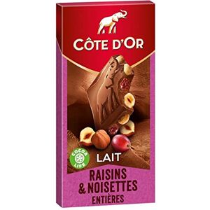 genéric CÔTE D'OR Chocolat Au Lait Raisins Noisettes 180G Quatre Articles - Publicité genéric CÔTE D'OR Chocolat Au Lait Raisins Noisettes 180G Quatre Articles - Publicité